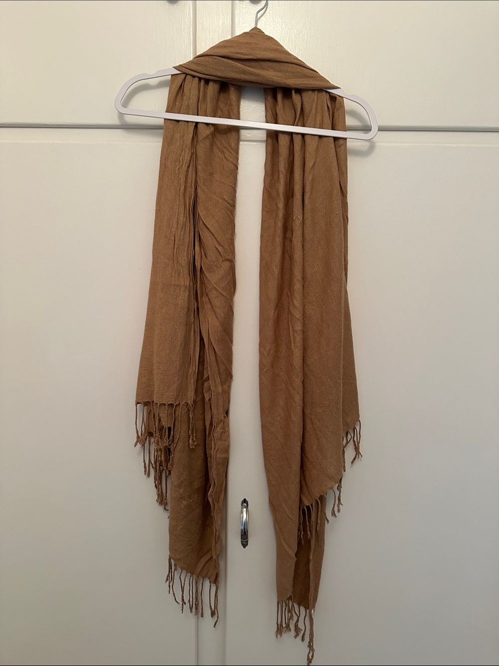 EUC Gap Lightweight Brown Fringe Scarf - Women's Accessory